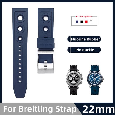 22mm breitling rubber strap|breitling navitimer rubber strap.